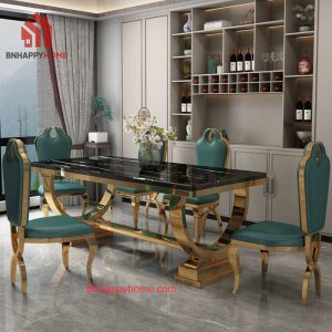 lựa chọn bàn ăn mặt đá marble